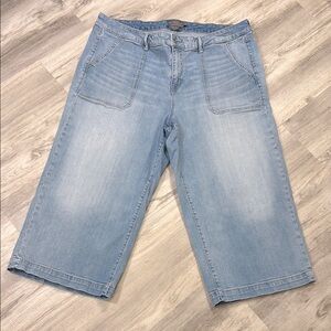 Torrid Women’s Crop Wide Leg Vintage Stretch High-Rise Light Wash Denim Jeans 24